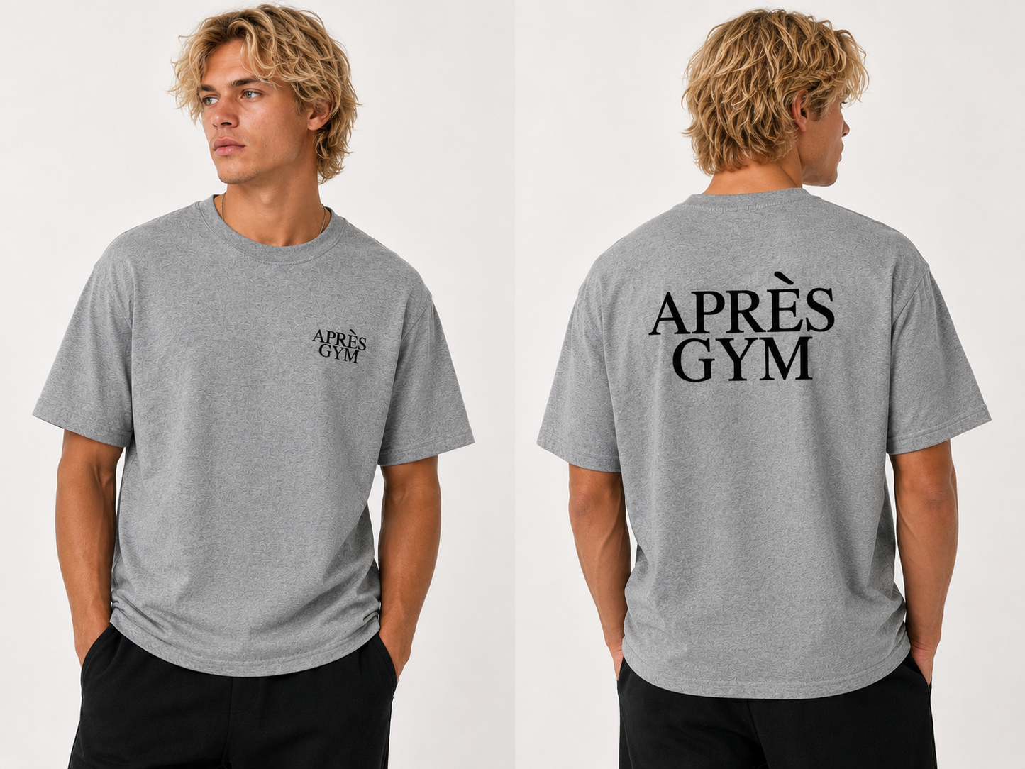 APRES GYM TSHIRT-Grey