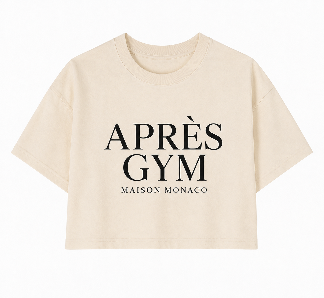 APRES GYM CROPPED TEE