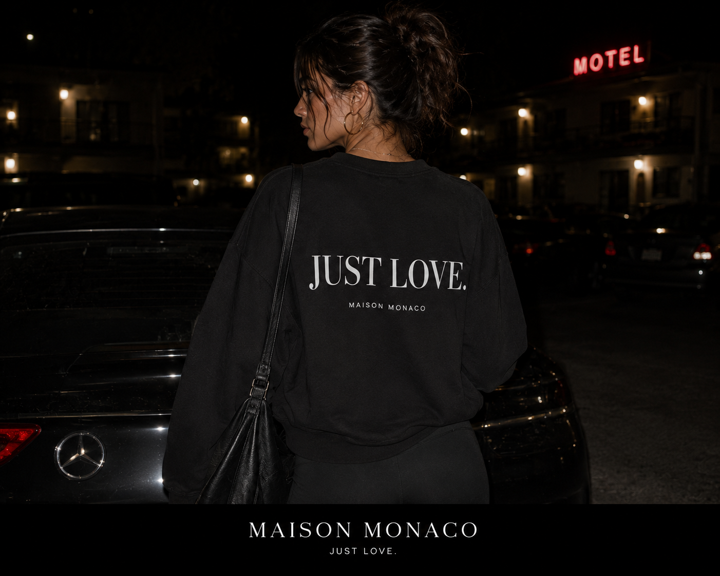 JUST LOVE-BLACK SWEATSHIRT