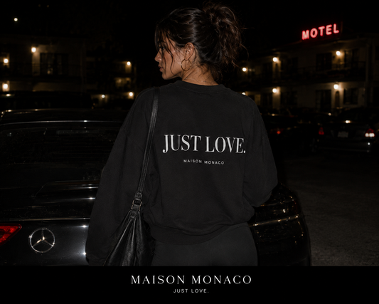 JUST LOVE-BLACK SWEATSHIRT