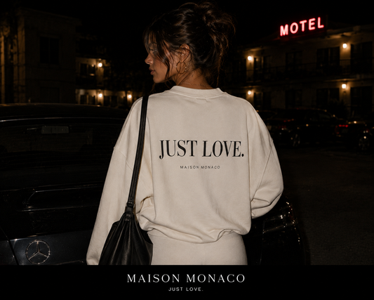 JUST LOVE-CREAM SWEATSHIRT