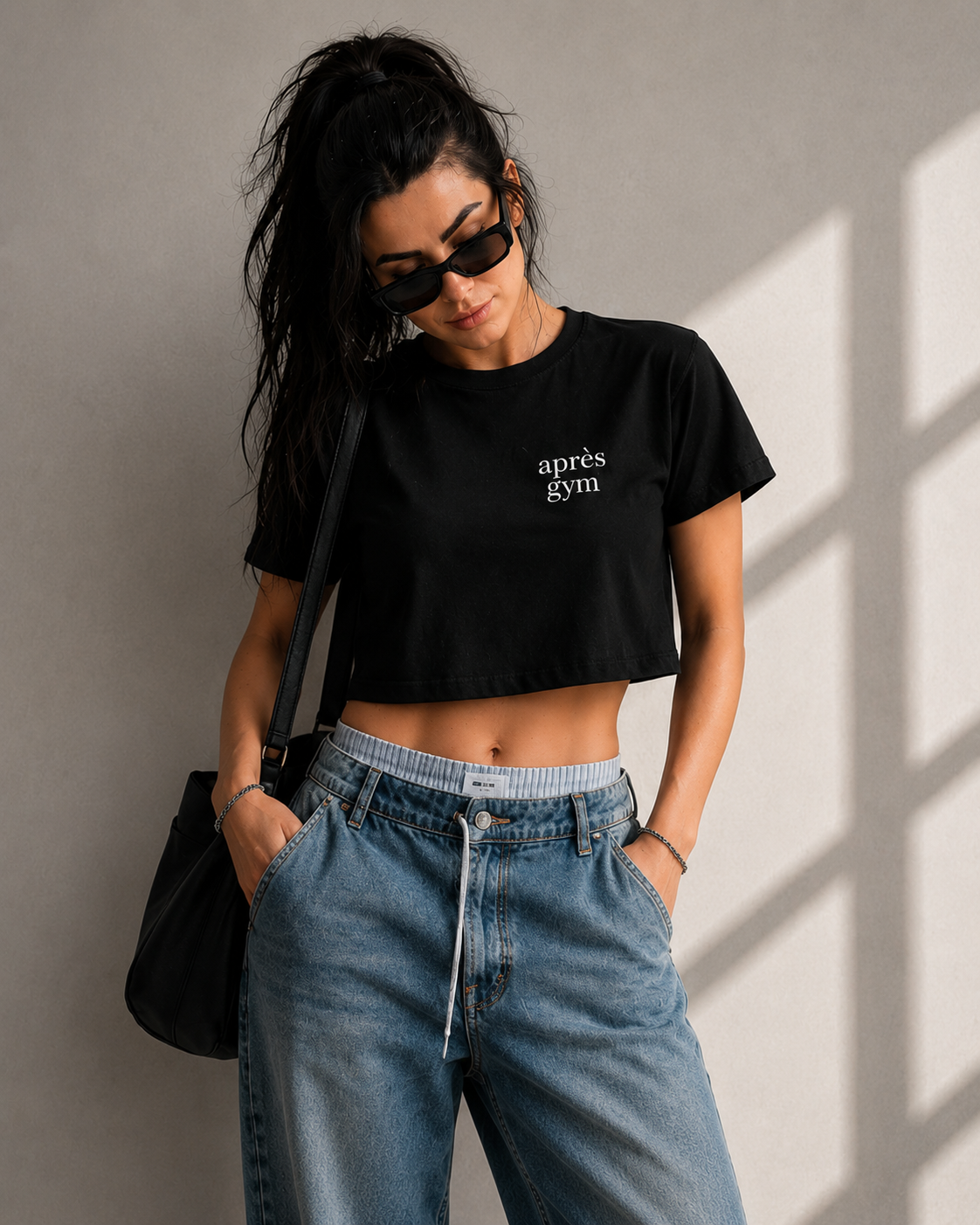APRES GYM-CROP TEE